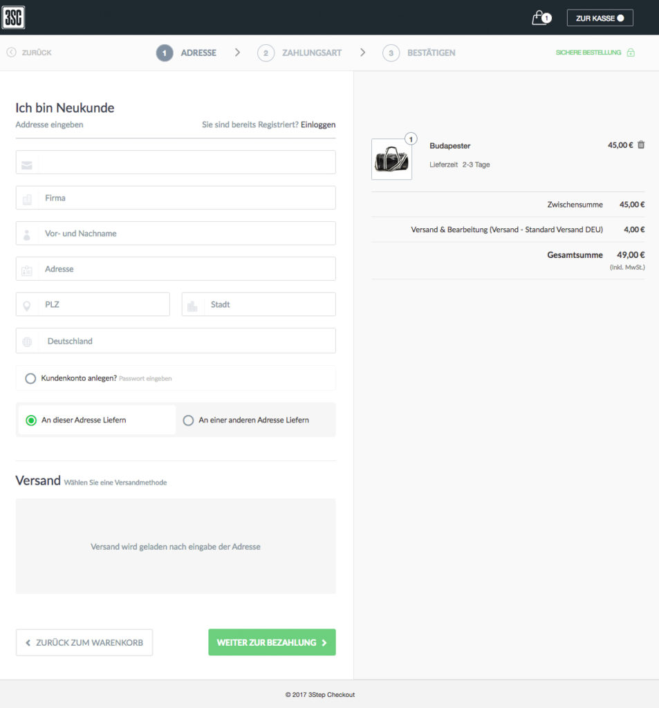 Erfolgsfaktor Checkout Optimierung für weniger Kaufabbrüche 3 Checkout optimierung