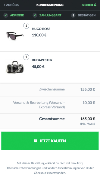 Erfolgsfaktor Checkout Optimierung für weniger Kaufabbrüche 7 checkout seite 3