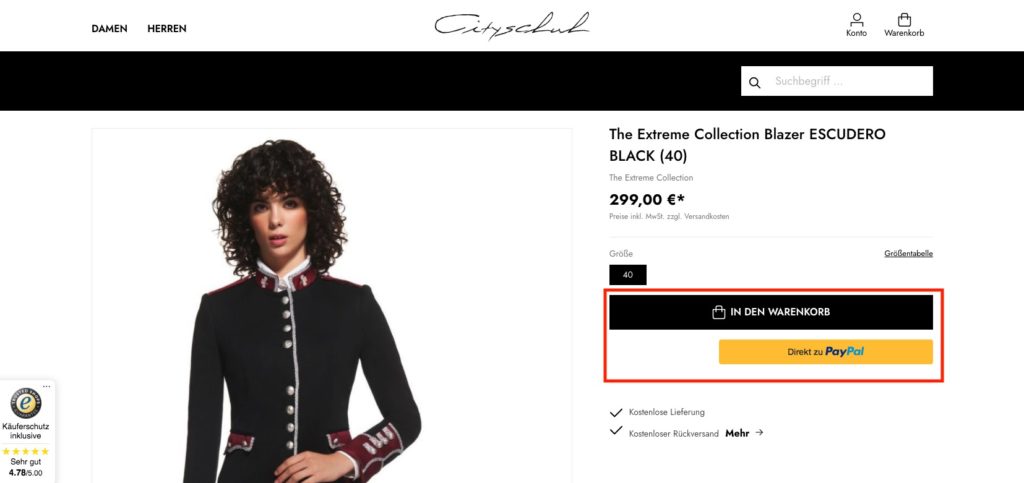 Die perfekte Produktdetailseite in Deinem Onlineshop! 2 Produktdetailseite CTA
