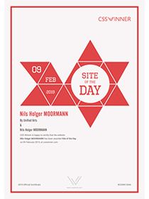 CSSWinner Award fuer Moormann